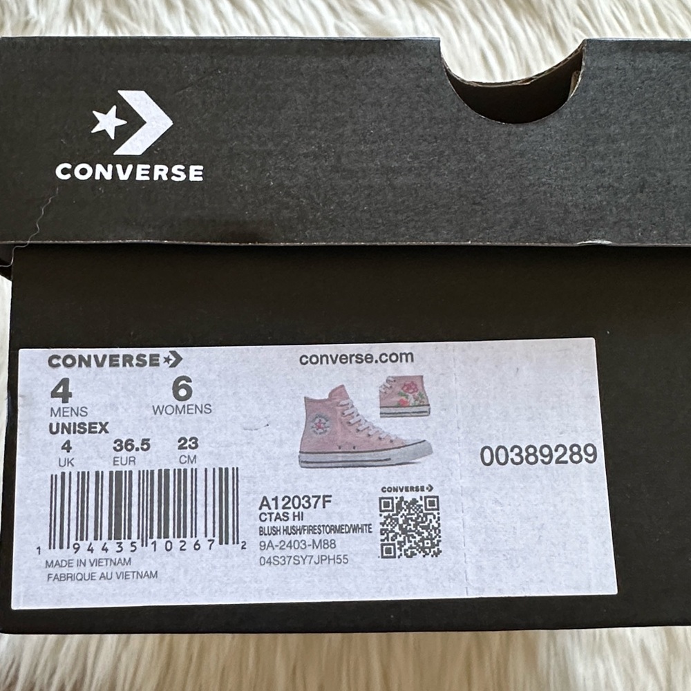 Converse Pink High-Top Sneakers with Mushroom Design - Picture 9 of 10
